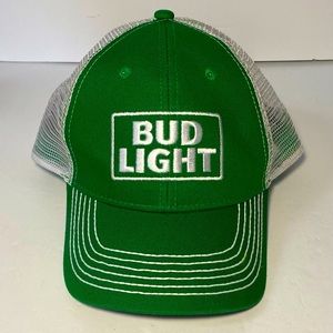 Bud Light Beer Saint Patrick’s Day Irish Green Hat Shamrock Adjustable Mesh Cap